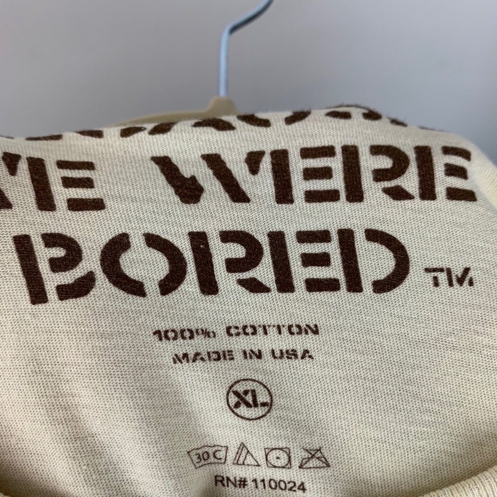 BECAUSE WE WERE BORED Yellow Graphic Tee‎ XL - Picture 3 of 5